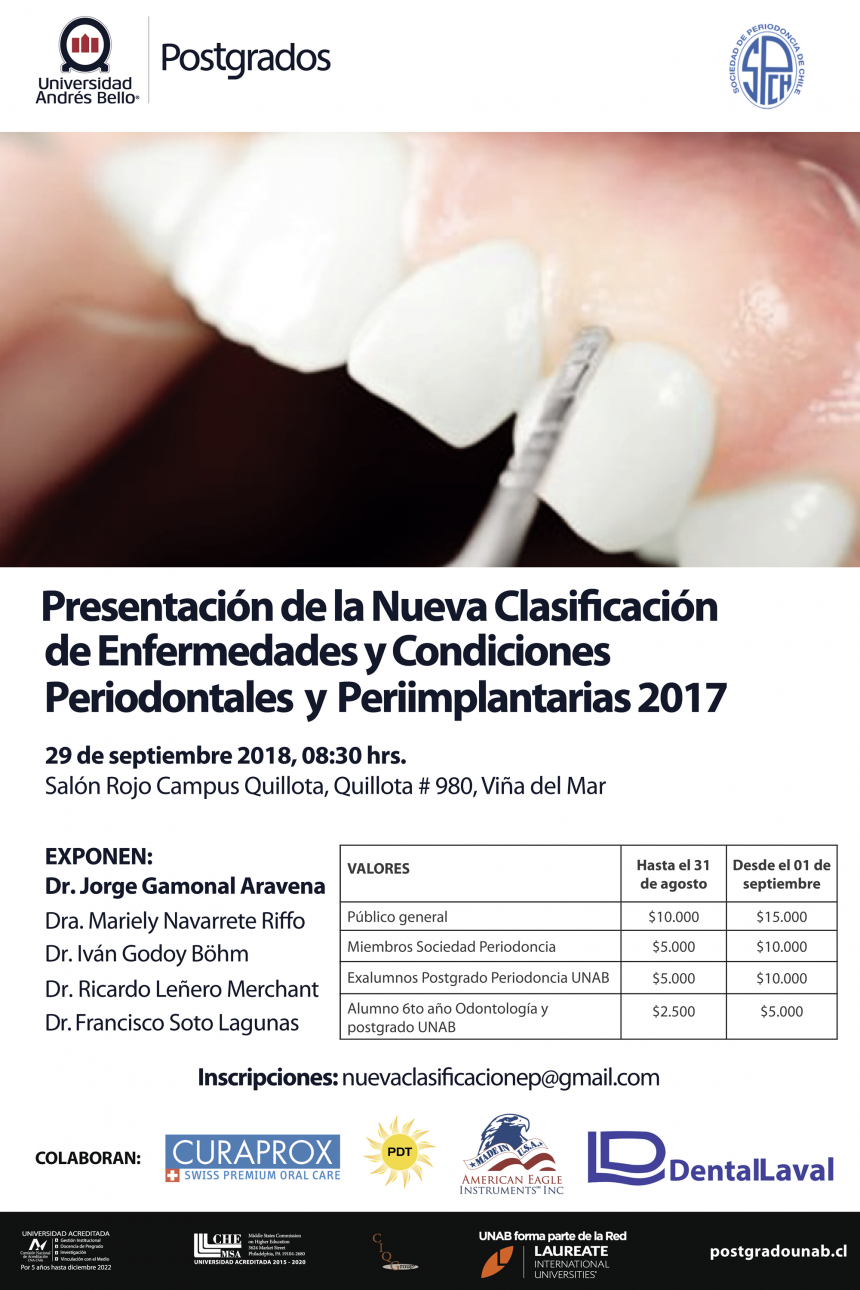 Jornada Postgrado Periodoncia UNAB-SPCh filial Valparaíso