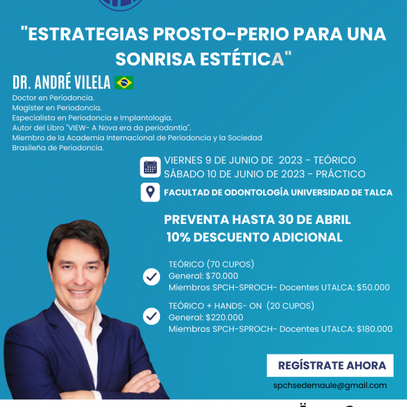 Curso “ESTRATEGIAS PROSTO-PERIO PARA UNA SONRISA ESTÉTICA” Sede Maule